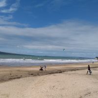 Takapuna Strand neben der Arbeit