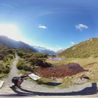 360° Panorama vom Red Tarns Track mit Blick auf Mt Cook