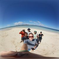 auf der Sandbank mit unserer Gastfamilie